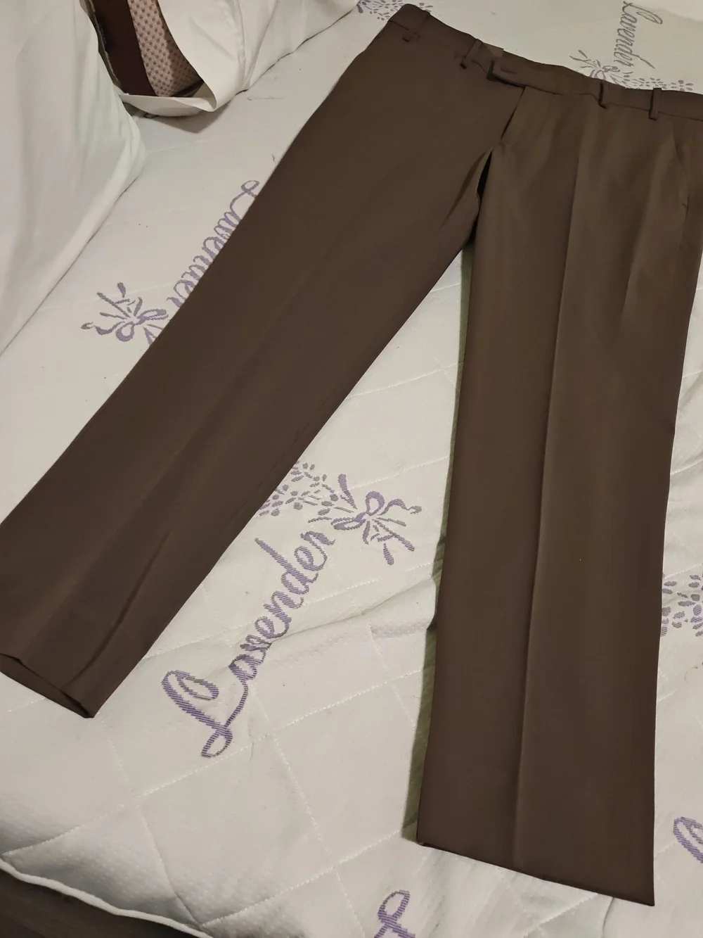 Men's Tailored Dress Pants in Chocolate Brown